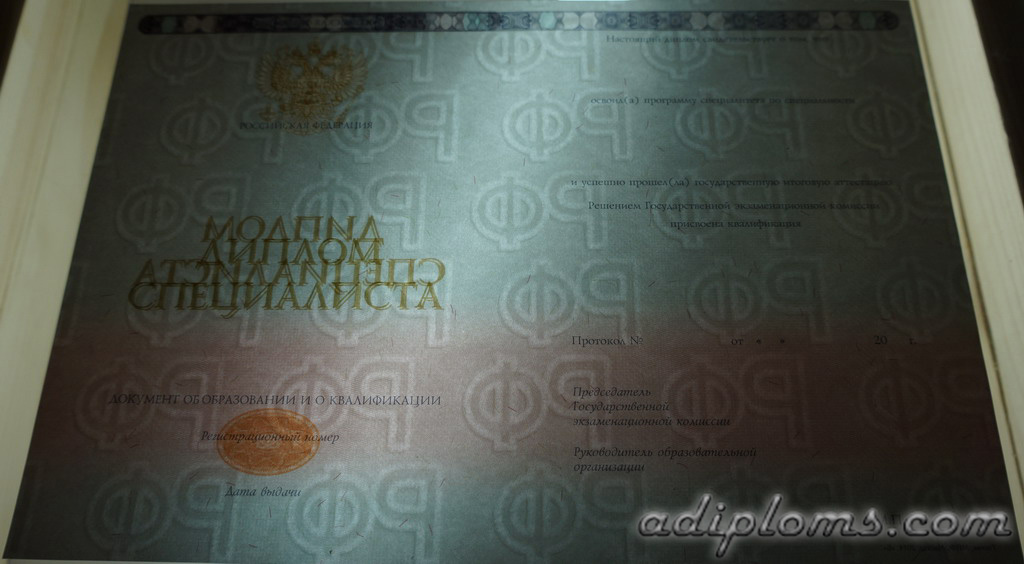 Диплом специалиста 2014-2024 Фото